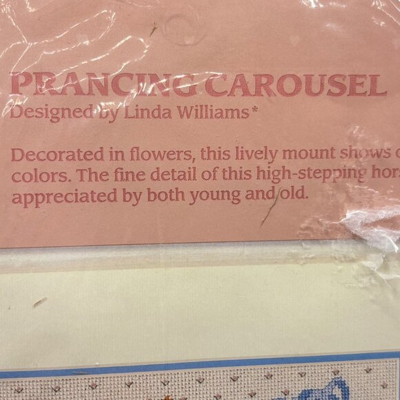 Prancing Carousel Needlepoint Kit By Linda Williams 10"x10" #52019 - Picture 4 of 6